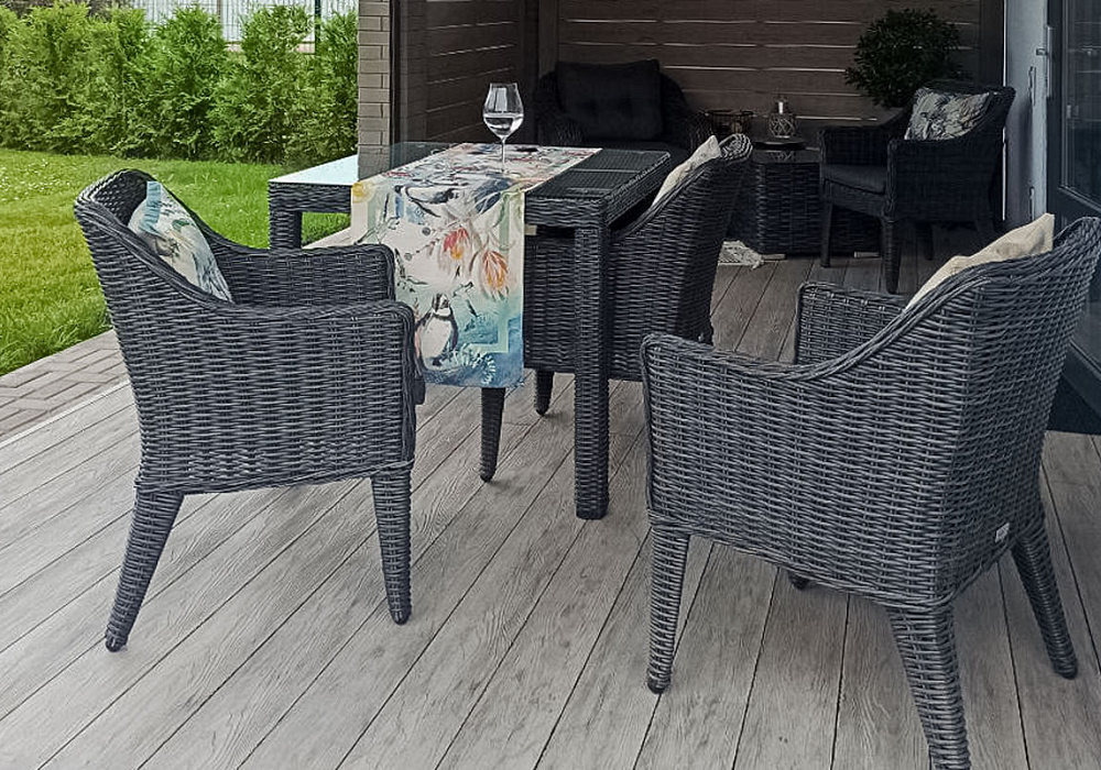 Мебель из ротанга на террасах частного дома Мебель из ротанга на террасах частного дома