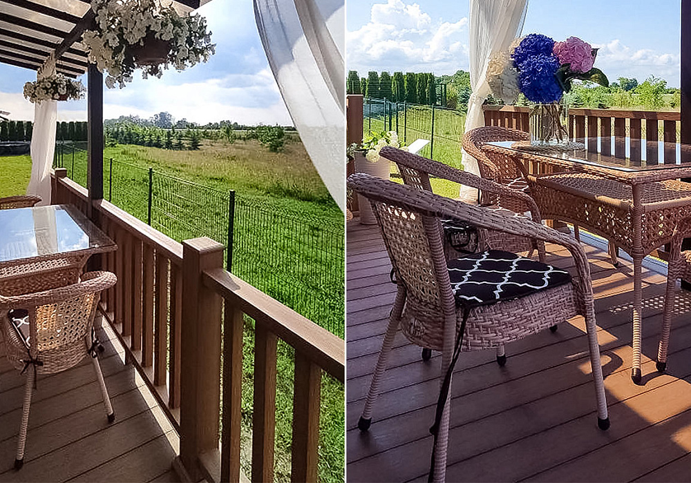 Терраса с ограждениями Терраса с ограждениями