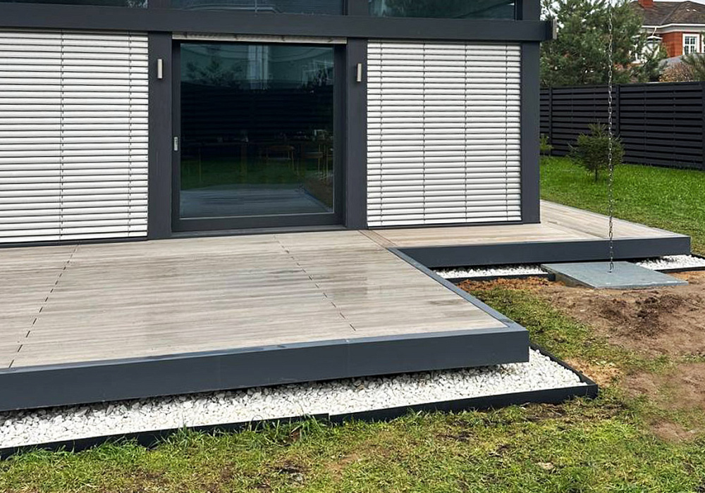 Терраса ДПК по периметру дома Терраса ДПК по периметру дома