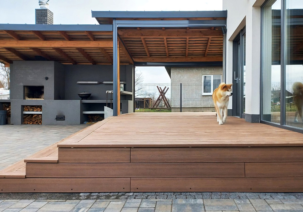 Терраса и садовый шкаф из ДПК Терраса и садовый шкаф из ДПК