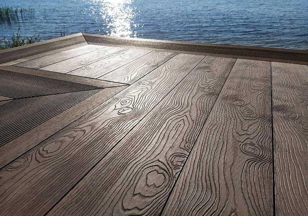 Террасный настил со ступенями из ДПК Террасный настил со ступенями из ДПК