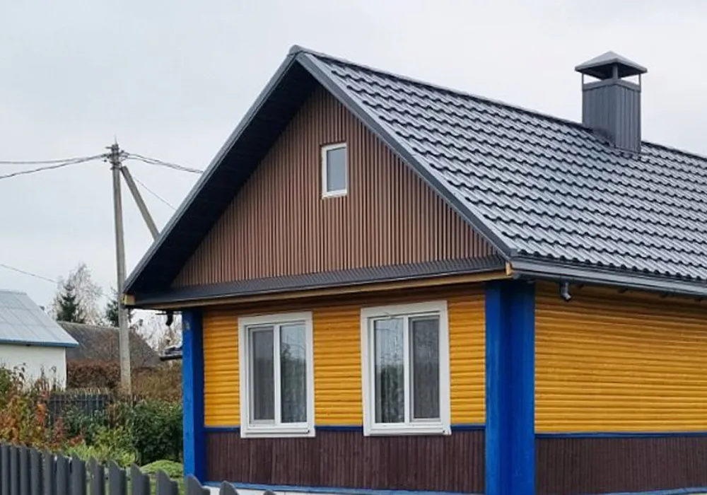 3D-панели ДПК на фасаде частного дома 3D-панели ДПК на фасаде частного дома