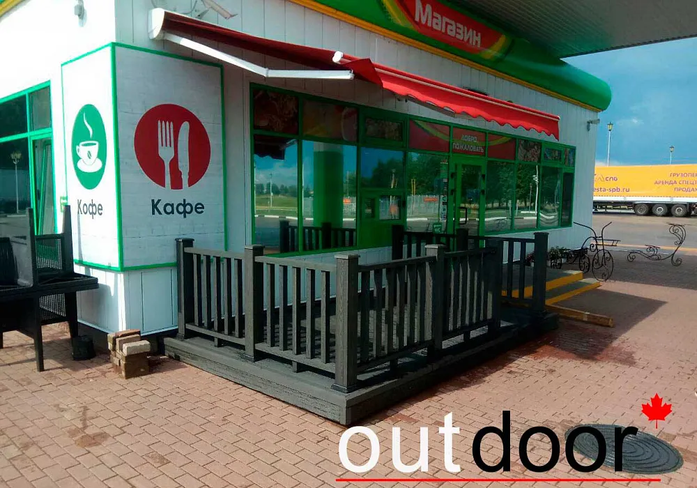 Терраса и ограждения на АЗС №23 Беларуснефть Терраса и ограждения на АЗС №23 Беларуснефть